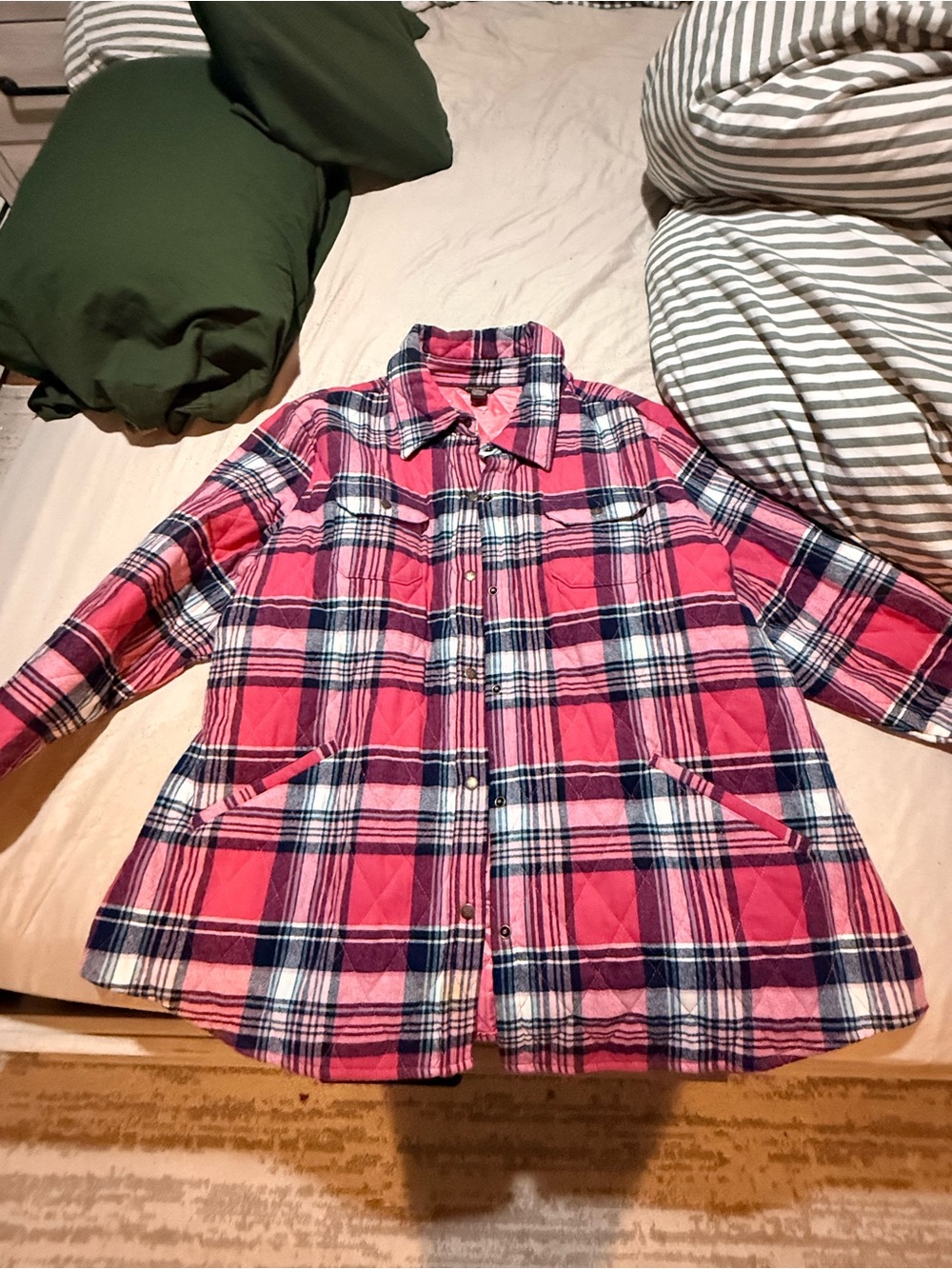 Bit & Bridle Pink Plaid Quilted Jacket